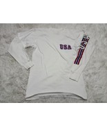 VTG Team USA Shirt Mens M Single Stitch Olympic Long Sleeve Spellout Mad... - £9.69 GBP