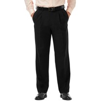 Haggar Men&#39;s Pants Cool 18 Pro PLEATED Classic Fit Pants Black **Chose S... - £27.52 GBP
