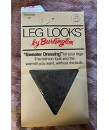 Leg Looks By Burlington Textured Sz Small Trim Rib 338 Black - $8.08 CAD