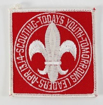 Vintage Twill Scouting Todays Youth Tomorrow&#39;s Leaders Boy Scouts BSA Camp Patch - £9.13 GBP