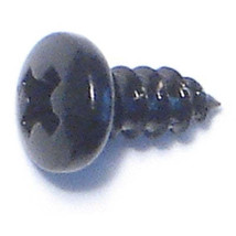 #4 x 1/4&quot; Black Steel Phillips Pan Head Sheet Metal Screws (50 pcs.) - £10.20 GBP