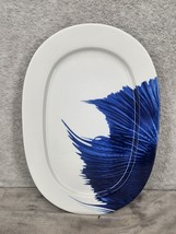 One Ikea Blue Beta Fish Oval Serving Platter 14&quot; x 10&quot; - $31.98