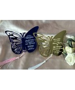Butterfly 10pcs Acrylic Laser Cut Wedding Invitation,Quincean,Save the D... - €32,02 EUR