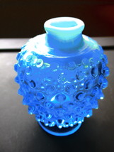 Fenton Sky Blue Vase with Hobnail Design  - £14.05 GBP