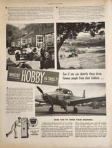 1947 Print Ad Ethyl Gas Vintage Pump Sports Cars, Tractor &amp; Navion Airplane - £13.63 GBP