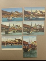 Vintage Luzern Switzerland Spreuerbrucke Lot Of 6 Postcards Postkarte Carte - £20.23 GBP