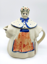 Granny Ann Teapot 1940’s USA Shawnee  Orange With Blue Apron Very good V... - $186.74 MXN
