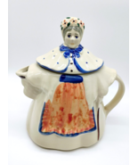Granny Ann Teapot 1940’s USA Shawnee  Orange With Blue Apron Very good V... - $185.41 MXN