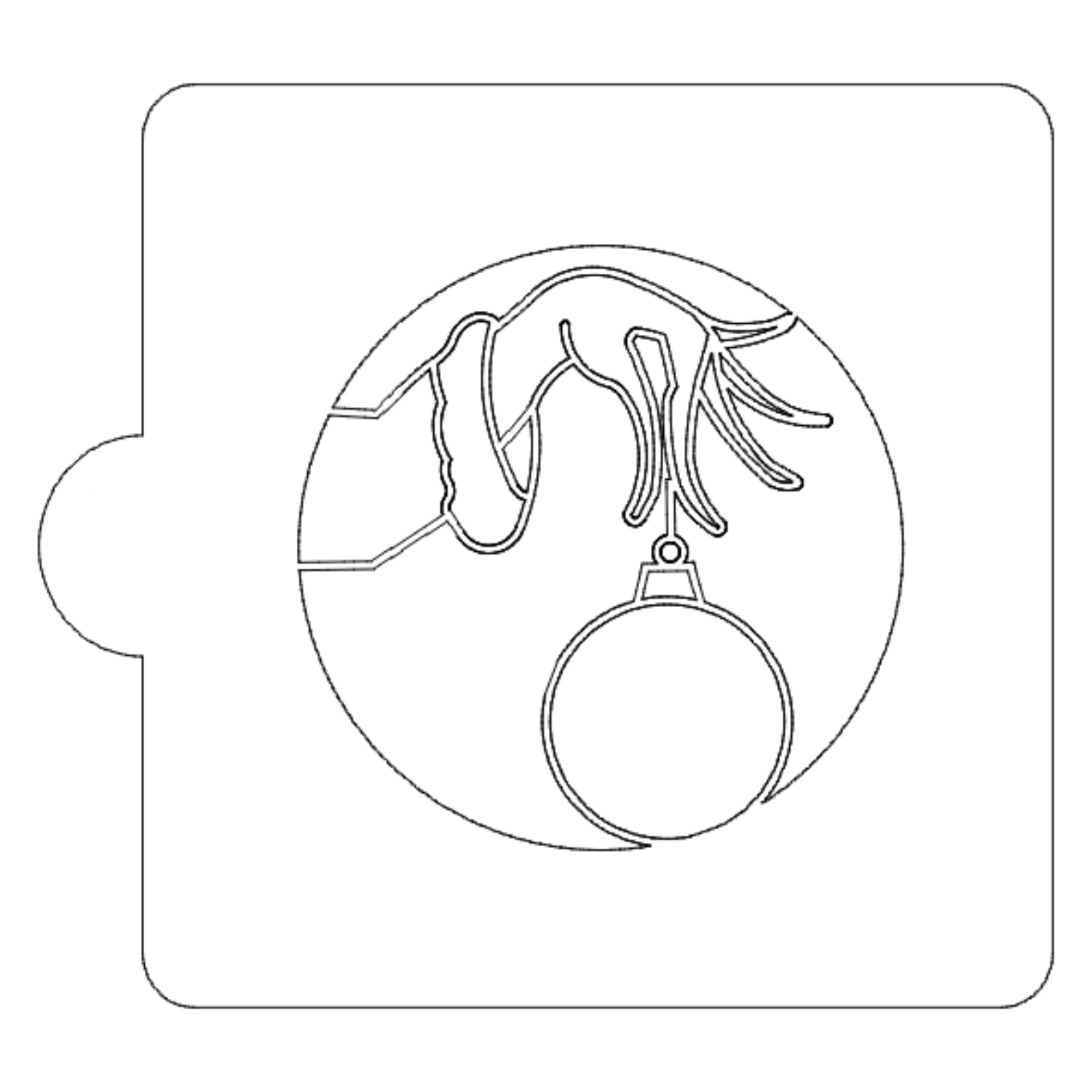 Grinch Holding Ornament Stencil for Cookies or Cakes USA Made LS4106 - $3.99