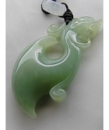 Ice Light Green 100% Natural Burma Jadeite Jade Phoenix Pendant # 65 car... - €415,10 EUR