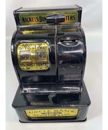 Vintage Uncle Sam&#39;s Coin Register Bank Metal Western Stamping Black - $456.94 MXN
