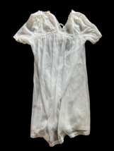 Vintage Gotham Lingerie M Sexy See Through White Lace Nylon Nightie 1960&#39;s - $887.42 MXN