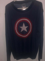 NWT&#39;s! Marvel Comics Captain America Men&#39;s Sweater – Heathered Deep Navy XL - £15.97 GBP