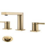 Exquisite Widespread Bathroom Sink Faucets In Brass Brushed Gold With A ... - $108.80