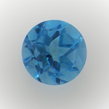 Natural Topaz Round Facet Cut 6mm Swiss Blue Color VVS Clarity Loose Gemstone - £11.61 GBP
