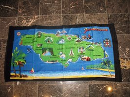 K&#39;s Novelties Jamaican Jamaica Map 30&quot;x60&quot; Cotton Beach Towel - £15.70 GBP