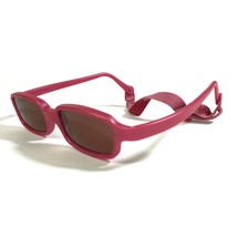 Miraflex Sunglasses NEW BABY 2 Pink Rectangular Frames with Red Lenses - £51.33 GBP