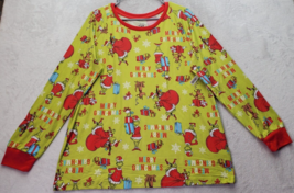 The Grinch Dr. Seuss Sleepwear Pajama Top Womens Large Red Green Christmas Knit - £11.54 GBP