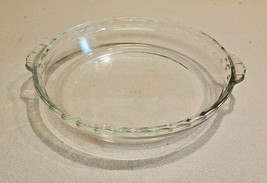 Pyrex 10&quot; Pie Plate Glass Crimped Fluted Inner Rim Ovenware 229 G-30 24 cm USA - £11.93 GBP