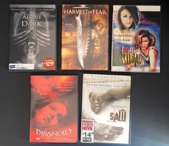 Lot 5 DVDs, R Rated, Horror/Thriller, with small scratches, pls read des... - £9.40 GBP
