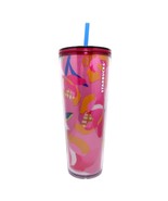 2023 Starbucks Tumbler 24oz Venti Pink Flowers Peony - £39.07 GBP