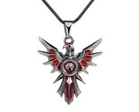 LEAGUE OF LEGENDS NECKLACE Leona&#39;s Shield Logo Pendant Phoenix Game Gami... - $7.95