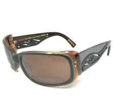 Nicole Miller Collection Sunglasses Baybreeze Fern Clear Brown Gray Green Wrap - £66.23 GBP