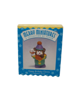 Happy Birthday Clowns Hallmark Merry Miniatures Holidays 1997 Bear w/Puppet  - $5.93