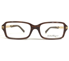 Salvatore Ferragamo Eyeglasses Frames 2665-B 631 Clear Brown Gold 51-16-130 - £51.16 GBP