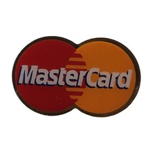 Vintage MasterCard Red Yellow Logo Enamel Lapel Pin Charge Card - £12.33 GBP