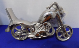 NEW Cast Iron Motorcycle Statue Figurine Metal Harley Style - $32.38