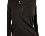 Reebok Women&#39;s 1/4 Zip Long Sleeve Pullover Black XS - $18.99