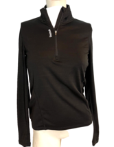Reebok Women&#39;s 1/4 Zip Long Sleeve Pullover Black XS - $18.99