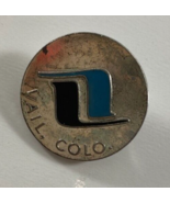 Vintage Vail Colorado Ski Skiing Lapel Pin Silver Tone Enamel - $17.66 CAD