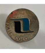 Vintage Vail Colorado Ski Skiing Lapel Pin Silver Tone Enamel - £10.10 GBP