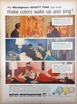 Vintage 1956 Westinghouse Beauty Tone Colored Lightbulbs  Print AD - $5.49
