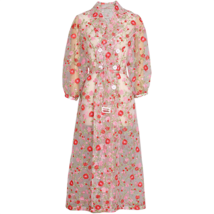 women Embroidered organza two piecest set dress style long coat 2022 fashion new - £116.01 GBP