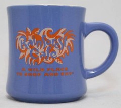 Rainforest Café Vintage 1999 Blue Coffee Mug Cup Logo Souvenir collectible - £9.32 GBP