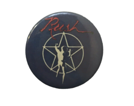RUSH OFFICIAL 1980 VINTAGE PIN BADGE BUTTON STARMAN BLUE - £8.60 GBP