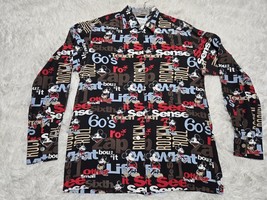 ERNEST LE GAMIN DISNEY M Mickey Mouse Long Sleeve Button Down Rock Roll ... - £23.65 GBP