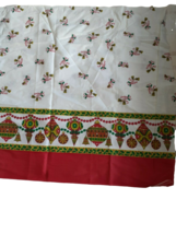 Christmas Cotton Fabric, 5 yards x 35&quot;, Red edge, Table Skirt? Bells &amp; Ornaments - £17.83 GBP