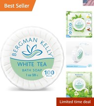 Individually Wrapped 1 oz White Tea Bar Soap - 100 Pack for Guest Comfort - $41.50