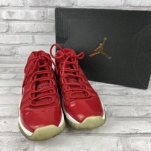 Nike Air Jordan Retro 11 Youth Size 7Y Red 378038-623 Sneaker Shoes With... - $81.26