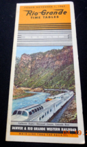 Denver And Rio Grande Western Railroad Timetable 1 November 1965 - £7.15 GBP