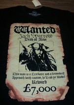 Pirates Of The Carribb EAN Jack Sparrow Wanted Poster T-shirt Small New w/ Tag - £15.82 GBP