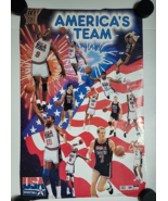 1992 Starline Dream Team Poster America&#39;s Team - Jordan - w/ Christian L... - £27.95 GBP