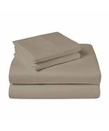 Lavish Touch Double Brushed Flannel 160 GSM Sheet Set RV Twin XL Stone - £31.36 GBP