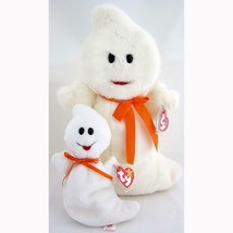 Spooky The Ghost 4th Gen Ty Beanie Baby and Buddy Set Retired MWMT Halloween - $29.95