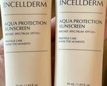 x 2 Incellderm Aqua Protection Sunscreen 50ml 1.69 fl.oz No box. - $37.39