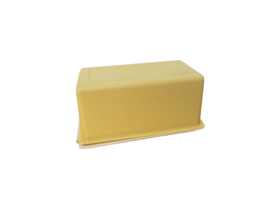 VtgTupperware Butter Dish Keeper Harvest Gold Single Stick 638 639 6&quot;x3&quot; - $10.89